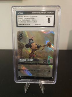2024 Disney Lorcana Inklands Mickey Mouse Trumpeter Enchanted 220 CGC 82024 Disney Lorcana Inklands Mickey Mouse Trumpeter Enchanted 220 CGC 8