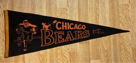 Rare vintage 1940's-50's CHICAGO BEARS 28 1/2 Inch Full Size Felt Pennant