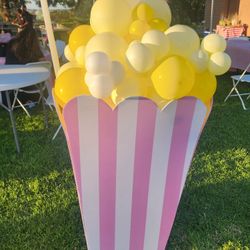  3 Large Popcorn Carnival Circus Boxes 
