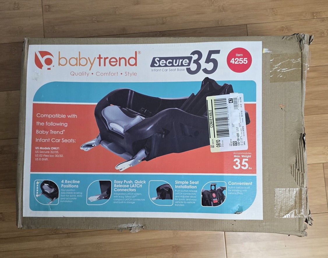 👶 For Sale: Baby Trend Secure 35 Infant Car Seat Base – $20 (New, Open Box – Rochester Pickup)
