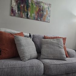 Cozy Gray Loveseat – Like New! 175 Obo