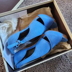 Authentic Women's Suede Heels Size 8