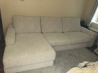 L Shaped White Couches
