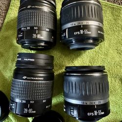 4 Canon Lenses 