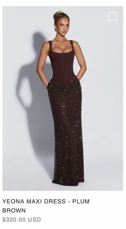 Yeona Maxi Dress- Plum brown L/XL