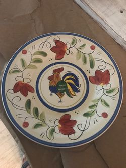 Rooster decorative plate