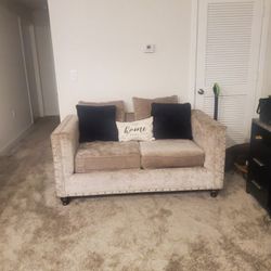Brown Love Seat And Sofa Set