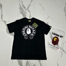 Bape t-shirt collaboration with chorme hearts