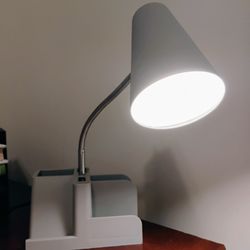 Organizer Desk Lamp with a USB and Outlet