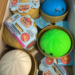 12pcs flour pcs Squishy crazy fun dumplings large same face assorted colors