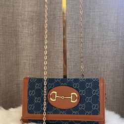 Denim GG Wallet On Chain New 