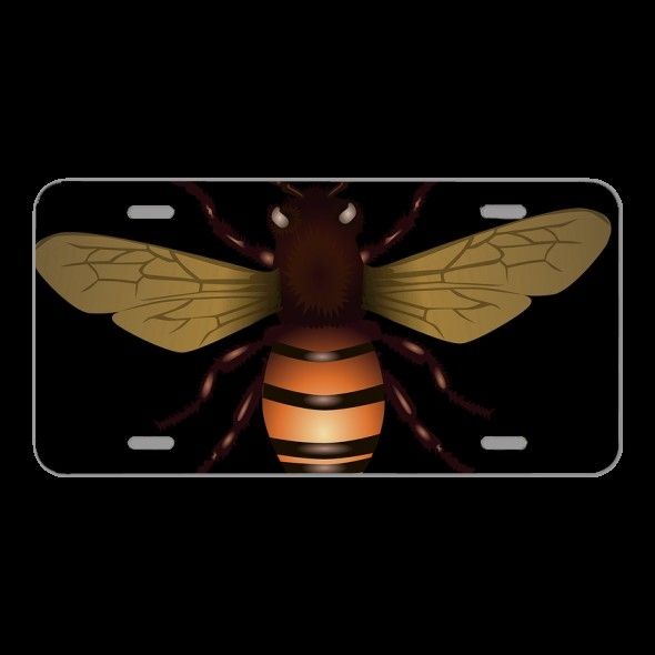 License Plate Novelty Car Front Honeybee Bee Insect Icon Bee Icon