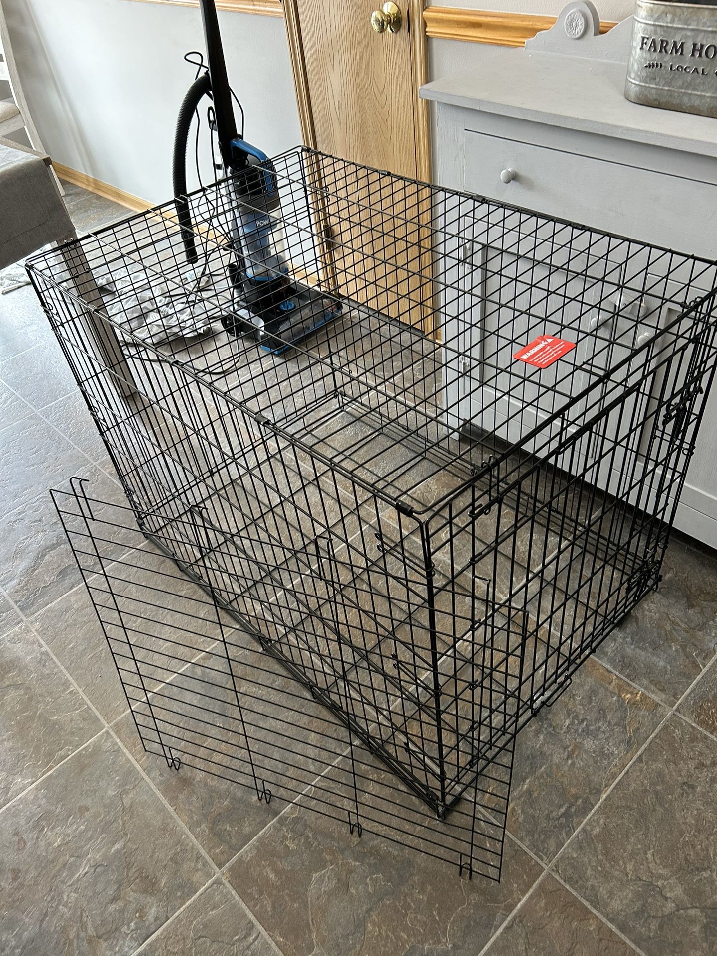 Large Dog Cage With Black Tray 