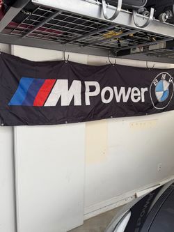 BMW M Power Garage Banner Flag