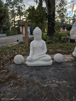 Concrete Buddha And Sphere