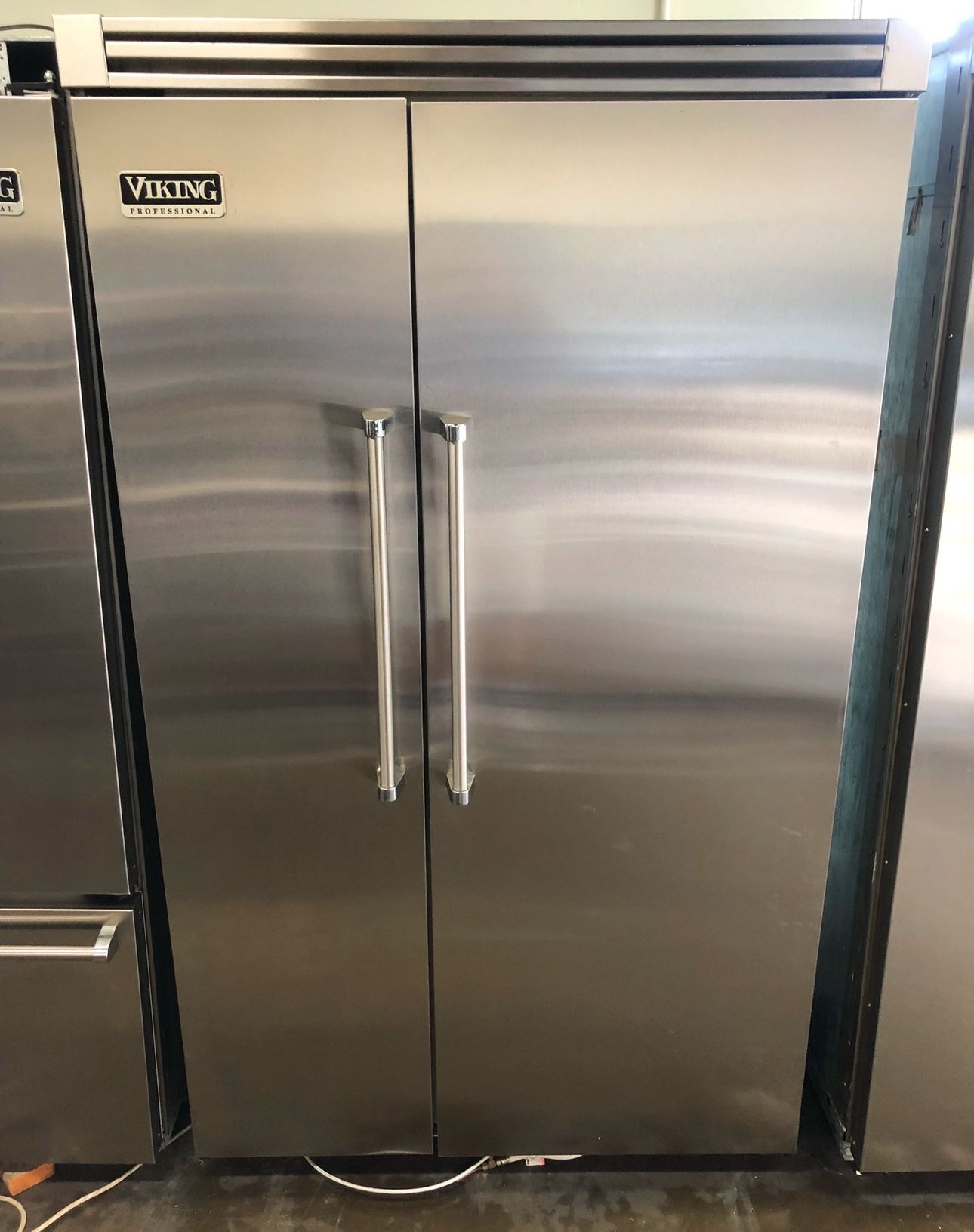 Viking 48” Stainless Steel Built In Side By Side Refrigerator