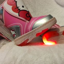 Hello Kitty Light Up Snow Boots  Toddler Size 6,7,8 And 9