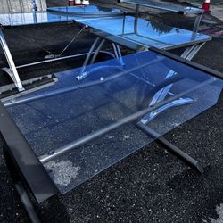 Glass Top Steel Desk 3 for $170.