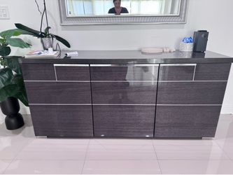 Modern dark gray buffet/side table