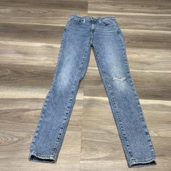 Levi’s 721 high rise blue denim skinny jeans size 23
