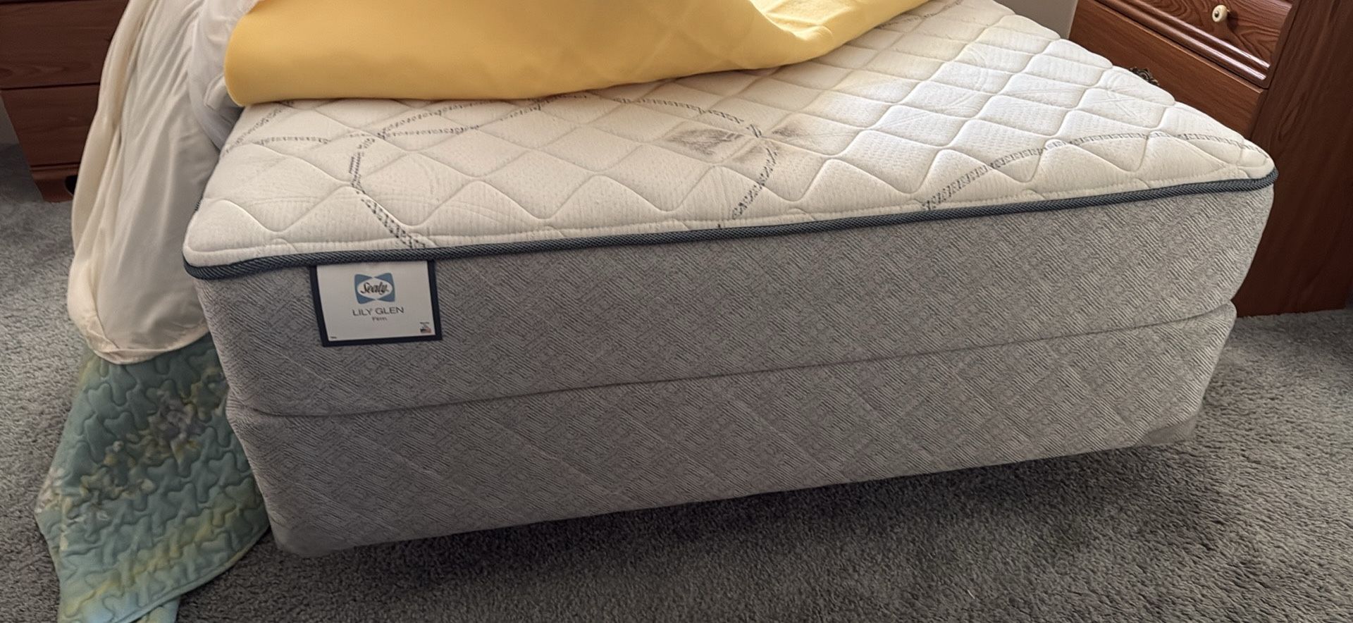 Double Bed With Box spring And Frame 