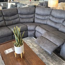 AP- 2 Piece Reclining Sectional - Fast Delivery - Financing 