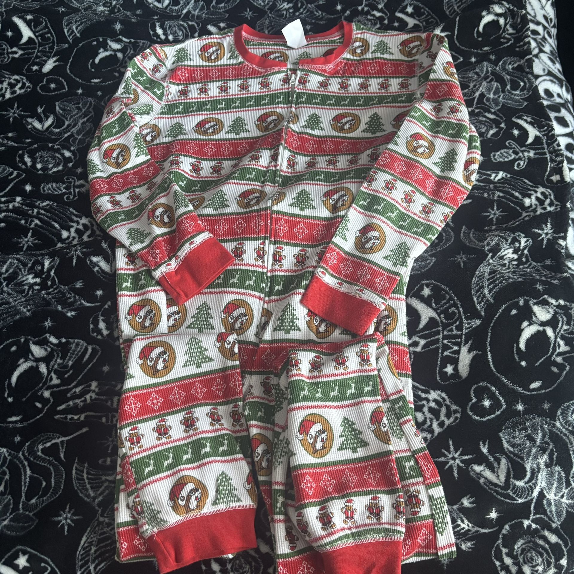 Buc-ee’s Christmas Long Johns Holiday PJ’s Pajamas Onesie One Piece