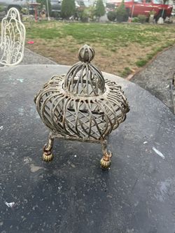 Vintage Iron Bird Cage