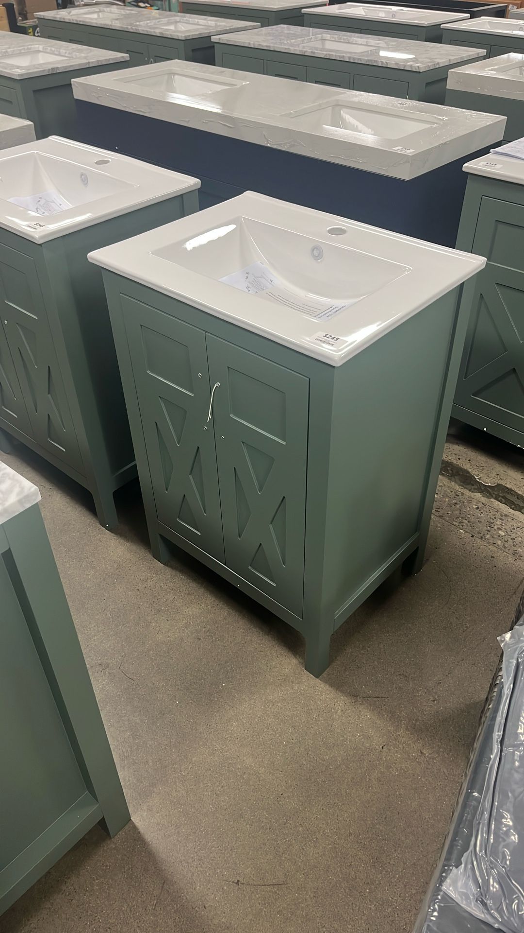Amandie 24” Single Sink, Freestanding Bathroom Vanity With Ceramic Top,All Products : American Fashion Style Bags On Sale