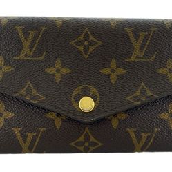 Louis Vuitton Sarah Wallet Monogram Canvas Brown Long Wallet, Rose Ballerine WOMEN GIFT HOLIDAYS