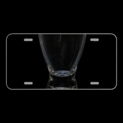 License Plate Novelty Car Front Empty Glass Glass Transparent