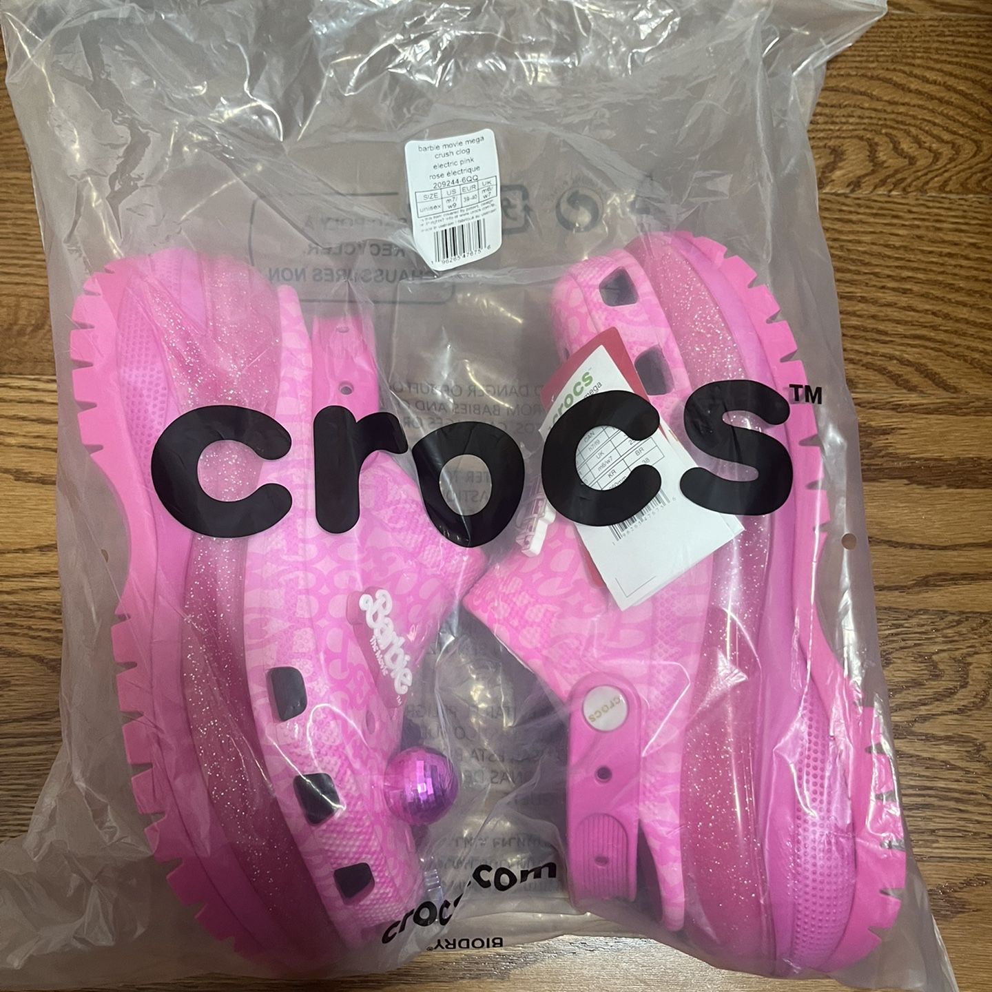 NEW Crocs Barbie Crush Clog, 209244-6QQ. Condition