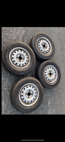 4 - 185/70r13 4x100 4x3.94 Stock Honda Civic Corolla Wheels Rims Good 80% Treads Tires!!!