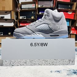 Jordan 5 Retro Wolf Grey GS (2026) size 6.5Y/8W 440888-002 *NOT TRADING*
