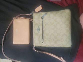 Coach Mini Rowan File Bag and Matching Corner Zip Wristlet Set
