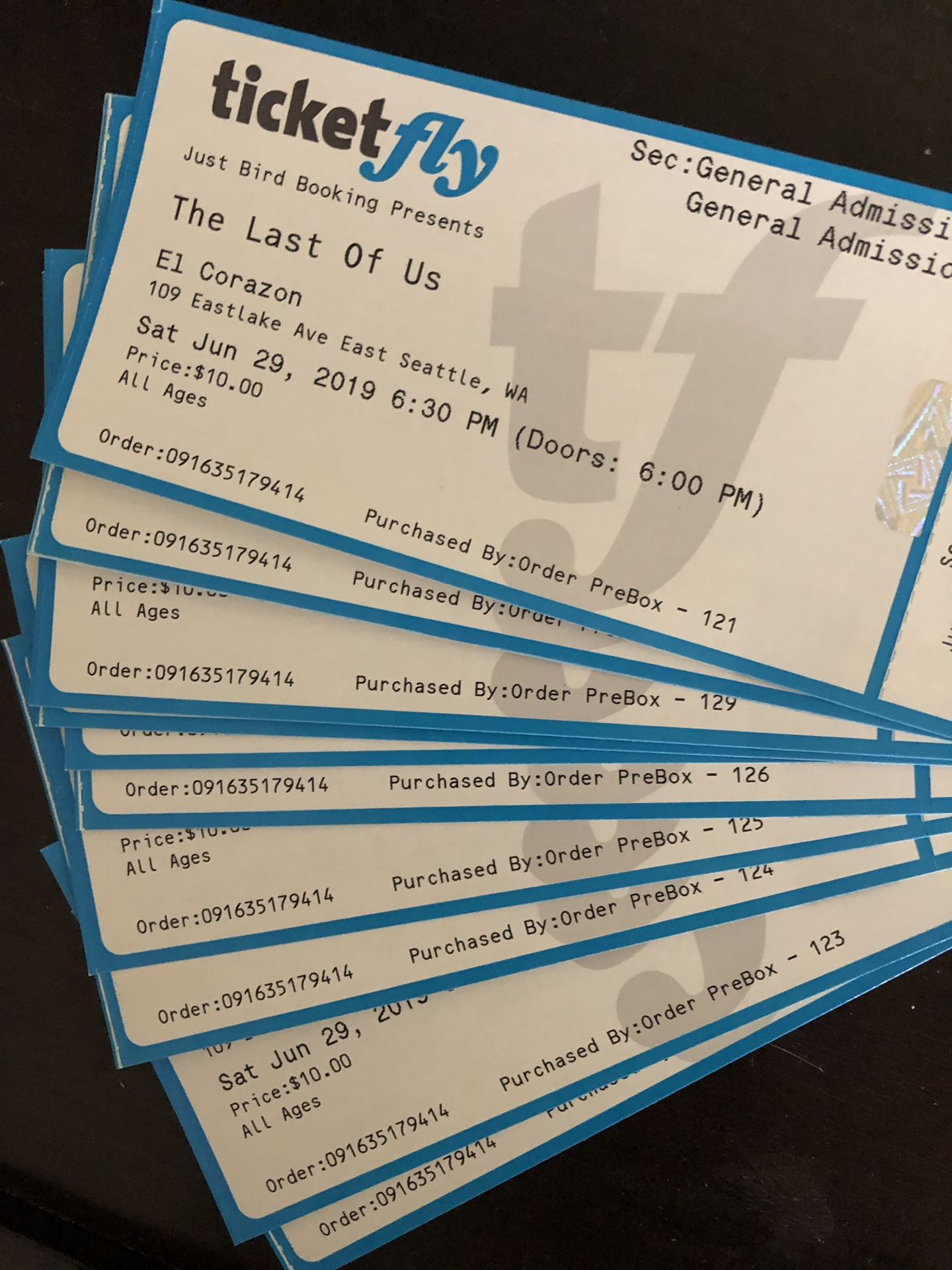 Tickets to metal show at El Corazon