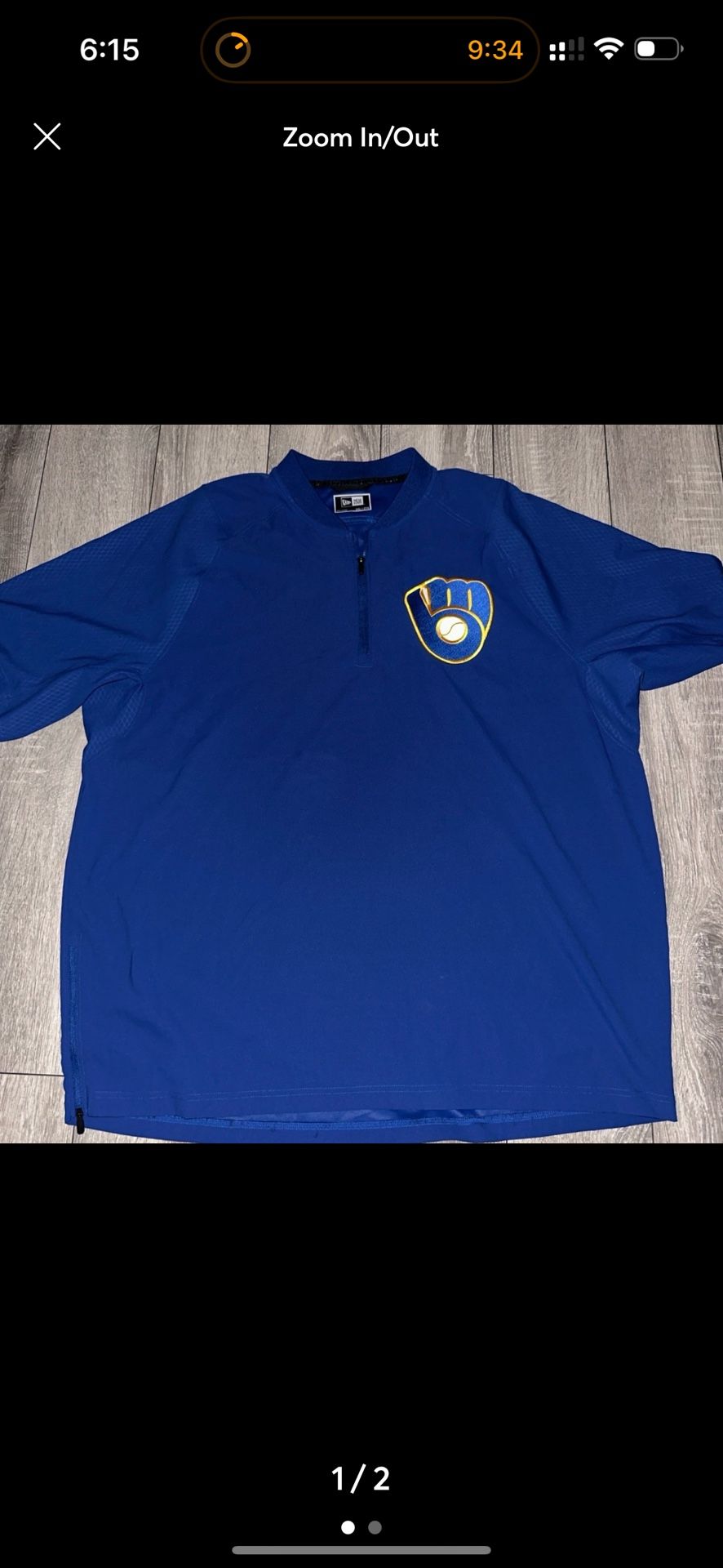 Milwaukee Brewers Windbreaker Shirt