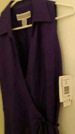 New with tags Jessica Howard plum wrap around sleeveless dress