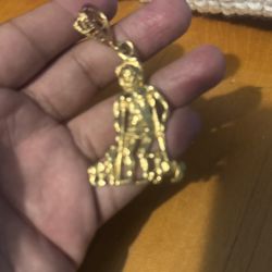 Gold over silver jesus pendant 