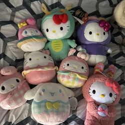 Lots of Hello Kitty and Friends Plushies