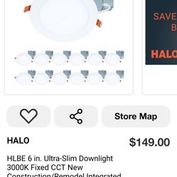 Halo 6 in ultra slim downlight