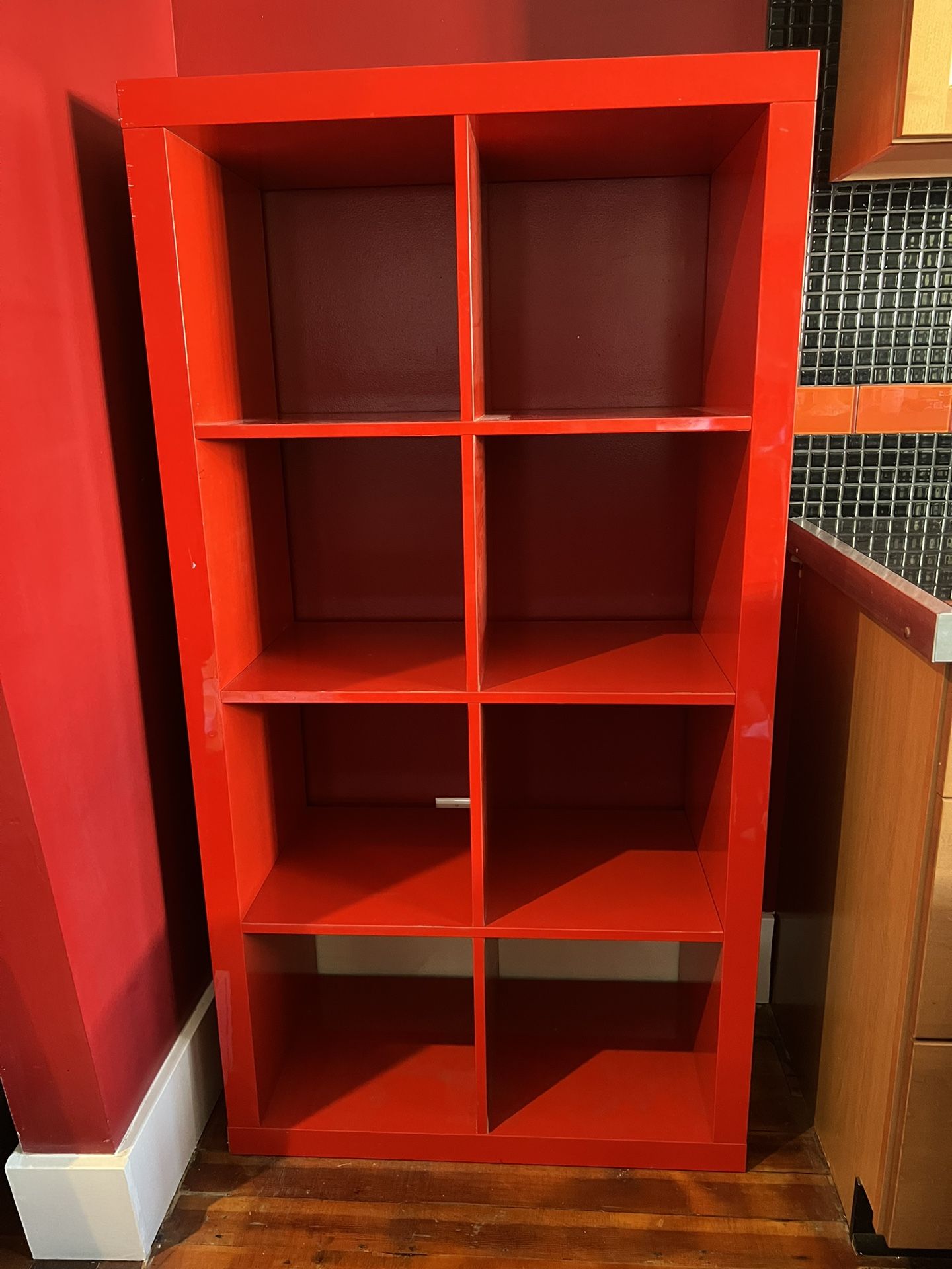 Red IKEA Kallax