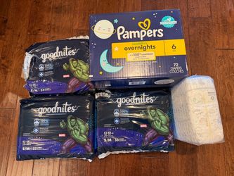 Pamper Huggies Goodnites Overnight S/M Size 6