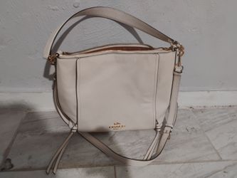 Coach Cream Leather Shoulder Bag