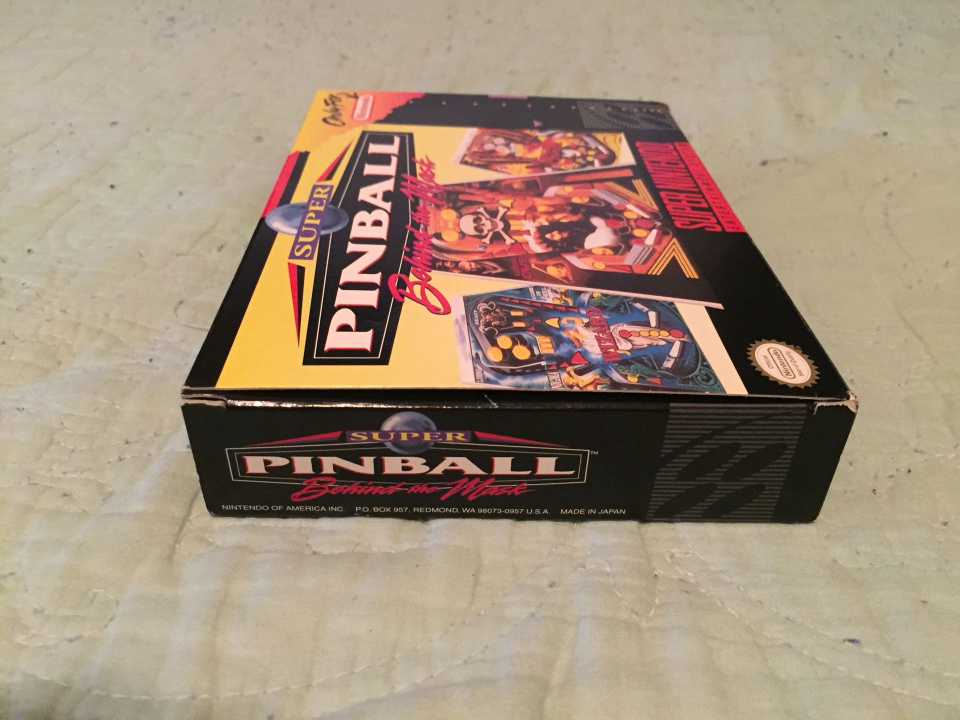 SNES Super Pinball Behind the Mask CIB