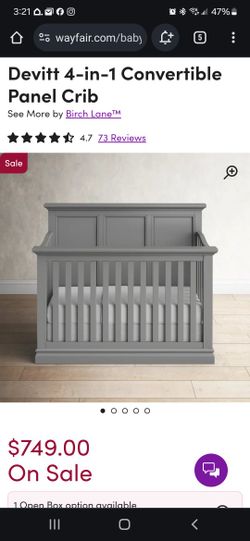 Gray Crib Convertible