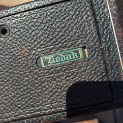 Antique Kodak Camera In Leather Case