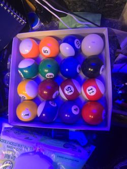 Vintage pool ball set.