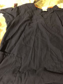 Women’s navy blue medium scrub top