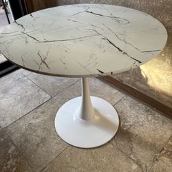 White Tulip Dining Table Bistro Mid Century Modern Look 